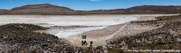 Route Laguna Sakewa-Cruz de Huayllas-Sabaya-Villa Vitalina-Laguna Coipasa - Bolivie