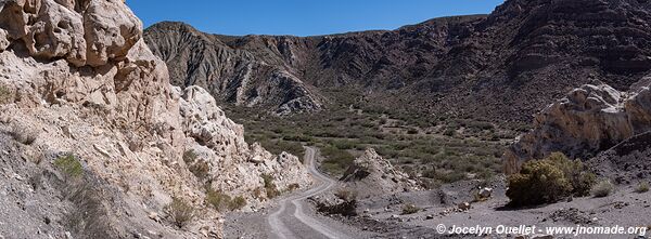 Route de Gualcamayo à San José de Jáchal - Argentine